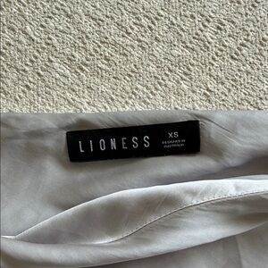 Lioness Satin Shell Top in Light Gray